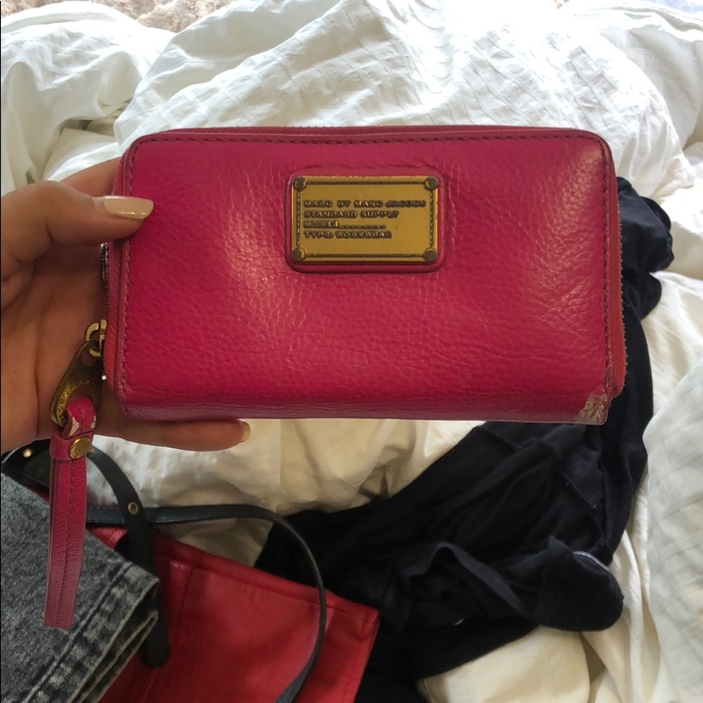 Hot pink Marc Jacobs wallet